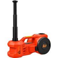HOMCOM Electric Car Jack Kit, 5Ton 12V Electric Hydraulic Car Jack Lift with 15.5-45 cm Lift, Air Pump, Reflective Case, Orange