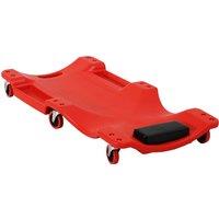 DURHAND Mechanic Vehicle Creeper Under Car Repair Padded Headrest Rolling Moulded Workshop Garage Assistance w/Tool Tray