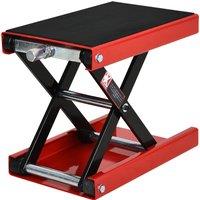 DURHAND Steel Manual Repair Motorcycle Lift Platform Red