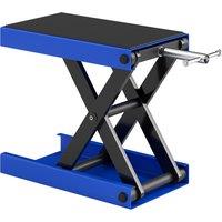 DURHAND 500KG Motorcycle Scissor Lift Jack, Height Adjustable Motorbike Stand with Anti-Slip Wide Deck for Home Garage, Blue Aosom UK