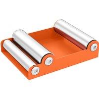 HOMCOM Motorcycle Wheel Cleaning Roller Stand with Steel Frame, Aluminium Rollers, Motorcycle Maintenance Stand for Tyre Cleaning and Chain Lubrication, Fit Tyre Width < 180mm, Bikes < 485lb, Orange