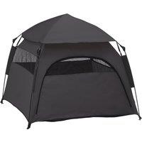 PawHut Foldable Dog Cat Tent with Waterproof Oxford, Carry Bag for Extra Large Dog, Charcoal Grey