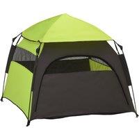 PawHut Foldable Dog Cat Tent with Waterproof Oxford, Carry Bag for Extra Large Dog, Green Aosom UK