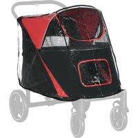 PawHut Dog Stroller with Rain Cover, Large Medium Pet Pram Buggy with Rear Entry, Durable & Wate
