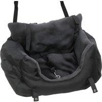 PawHut Dog Car Seat for Small Dogs with Fixed Buckle, Safety Leash, Washable Cover, 58 x 45 x 28 cm, Black