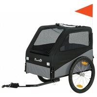 PawHut Dog Bike Trailer, Dog Cart Bicycle Carrier for Small and Medium Pets with 20" Inflatable Rubber Wheels, Grey