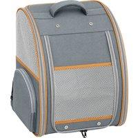 PawHut Pet Backpack Carrier, Foldable Pet Carrier Backpack for Mini Dogs Cats Up to 5 kg, with Mesh Window, Grey