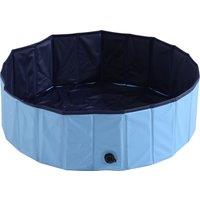 Pawhut Durable Pet Swimming Pool, Non-Slip, Easy Setup, Portable, Blue, ?100x30H cm Aosom UK