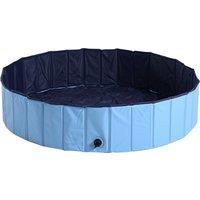 Pawhut Durable Pet Swimming Pool, Foldable Dog Paddling Pool, Easy Setup, Non-Slip, 140 x 30H cm, Bl