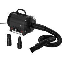 PawHut 2800W Dog Hair Dryer Pet Grooming Blaster Water Blower Dryer w/ 3 Nozzles, Black Aosom UK