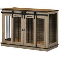 PawHut Dog Crate Furniture for Large Dogs, Double Dog Cage for Small Dogs