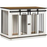 PawHut Dog Crate Furniture for Large Dogs, Double Dog Cage for Small Dogs