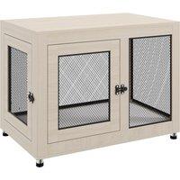 PawHut 2-in-1 Dog Cage & Side Table, with Two Doors, Cushion, for Large Dogs Aosom UK