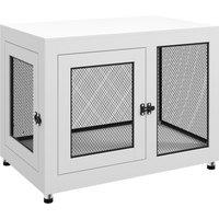 PawHut 2-in-1 Dog Cage & Side Table, with Two Doors, Cushion, for Large Dogs
