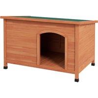 PawHut Wooden Dog Kennel: Outdoor Pet Haven with Removable Floor & Openable Roof, Water-Resistant, Natural Wood Tone Aosom UK