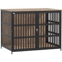 PawHut Dog Crate Furniture with Anti-Chew Resistant Mesh, Anti-Escape Single Door, for Extra Large Dogs, 118 x 80 x 92 cm