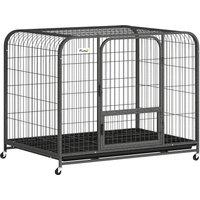 PawHut Heavy Duty Dog Crate,109 x 72 x 85 cm, Large Dog Cage for Small to Large Breeds