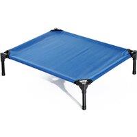 PawHut Medium Elevated Dog Bed, Portable with Metal Frame, Comfortable Raised Pet Bed, Blue, Perfect for Outdoor Use Aosom UK