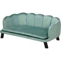 PawHut Dog Sofa, Pet Couch Bed for Medium, Large Dogs, with Legs, Cushion - Green
