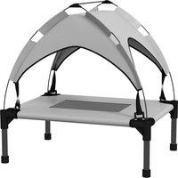 PawHut Raised Cooling Pet Bed, Breathable Mesh, Washable, for Mini & Small Dogs, 61 x 46 x 63 cm, Light Grey Aosom UK