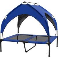 PawHut Cooling Pet Bed Raised with Washable Breathable Mesh for Medium, Large Dogs, 91 x 76 x 89 cm, Dark Blue Aosom UK