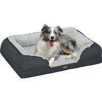 PawHut Calming Dog Bed Pet Mattress w/ Removable Cover, Anti-Slip Bottom, for Medium Dogs, 90L x 69W x 21Hcm - Charcoal Grey Aosom UK