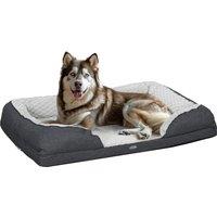 PawHut Calming Dog Bed Pet Mattress w/ Removable Cover, Anti-Slip Bottom, for Large Dogs, 120L x 80W x 22Hcm - Charcoal Grey Aosom UK