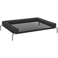 PawHut Elevated Dog Bed with Removable Bolsters, Raised Dog Bed for Large Breeds, Portable Indoor & Outdoor Pet Cots, Black