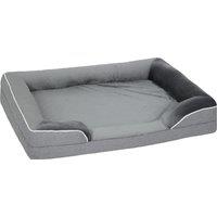 PawHut Dog Sofa Bed, Washable Pet Bed with Removable Cover and Non-Slip Bottom for Cats, Small and Medium Dogs, Grey