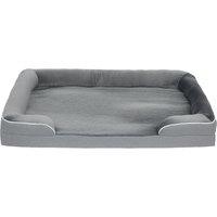 PawHut Dog Sofa Bed, Washable Pet Bed with Removable Cover and Non-Slip Bottom for Small, Medium and Large Dogs, Grey