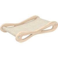 PawHut 2 in 1 Sisal Cat Scratcher Bed Cat Scratching Board and Lounger 60 x 35 x 13 cm Cream White
