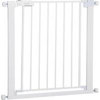 PawHut Adjustable Safety Pet Gate, Dog Barrier, Home Fence, Room Divider, Stair Guard, Easy Mount, White, 76H x 75-82W cm Aosom UK