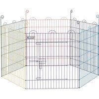 PawHut Pet Playpen: Six-Panel Crate with Door, Versatile for Indoor & Outdoor Use, Easy Assembly Aosom UK