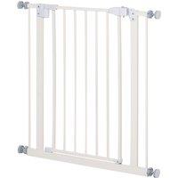 PawHut Pet Metal Safety Gate Pressure Fitted Stair Barrier for Dog Expandable Fence with Auto-Close 