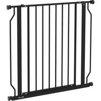 PawHut Extra Wide Dog Safety Gate, with Door Pressure, for Doorways, Hallways, Staircases - Black Aosom UK