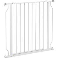 PawHut Extra Wide Dog Safety Gate, with Door Pressure, for Doorways, Hallways, Staircases - White Aosom UK