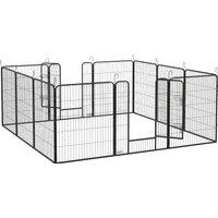 PawHut Heavy Duty Puppy Playpen, 12 Panel Pet Exercise Pen, Suitable for Small to Large Dogs Aosom UK
