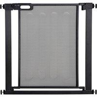 PawHut Pressure Fit Safety Gate for Doors and Stairs, Dog Gate with Auto Close, Pet Barrier for Hallways, with Double Locking Openings 75-82 cm Black