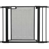 PawHut Pressure Fit Safety Gate for Doors and Stairs, Dog Gate with Auto Close, Pet Barrier for Hallways, with Double Locking, 2 Extensions Kit Black