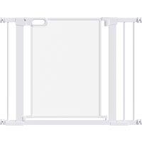 PawHut Pressure Fit Safety Gate for Doorways and Staircases, Dog Gate w/ Auto Closing Door, Pet Barrier for Hallways w/ Double Locking - White