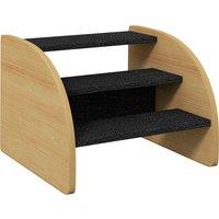 PawHut Dog Steps for Sofa and Bed, 3-Step Dog Stairs, Pet Stairs with Side Panels, Non-Slip Feet for Small Puppies