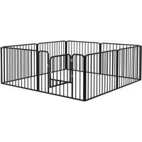 PawHut 8 Panels Heavy Duty Dog Pen, 60cm Height Pet Playpen for Indoor Outdoor, Small Dogs
