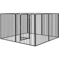 PawHut 8 Panels Heavy Duty Dog Pen, 100cm Height Pet Playpen for Indoor Outdoor, Small Medium Large Dogs Aosom UK