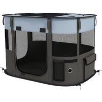 PawHut Foldable Dog Pen with Storage Bag for Indoor/Outdoor Use, Grey Aosom UK