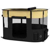 PawHut Foldable Dog Pen with Storage Bag for Indoor/Outdoor Use, Yellow Aosom UK