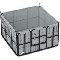 PawHut Steel Dog Whelping Box with Washable Pee Pad, Windproof Cloth, Lockable Door, for Small & Medium Dogs, 102 x 102 x 60cm