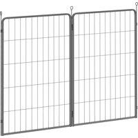 PawHut 2 Piece Dog Pen Expansion Pack for 100cm High Animal Pen with 3 Connecting Stakes