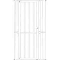 PawHut 180cm Extra Tall Pet Gate with 3.5 cm Narrow Gap, Pressure Mounted No Drilling Cat Gate for Doorways, 76-104cm Width