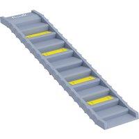 PawHut Dog Car Ramp with Anti-Slip Steps, 10-Steps Pet Stairs for Pets to Access Cars and High Beds, Grey