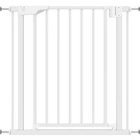 PawHut Baby Gate, Pet Safety Gate Pressure Fit, 76-82cm Wide with Two-Way Open, One-Hand Opening